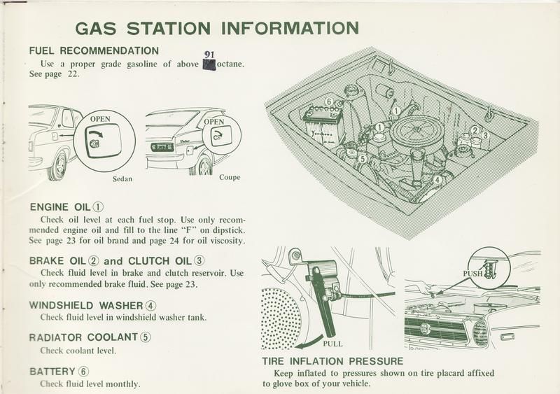 Tech Wiki - Service Information : Datsun 1200 Club